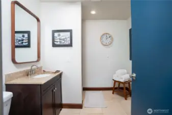 Downstairs 3/4 bath.