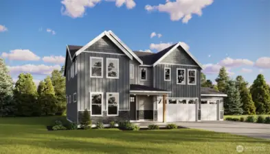 Image is a rendering. Photographs are for illustrative purposes only. Features, finishes, interior/exterior colors, landscaping and floorplan shown may vary from actual homes built.
