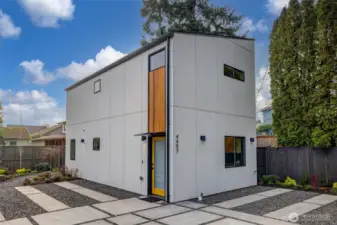 Sleek modern architecture + low maintenance exterior- great S. Seattle location.