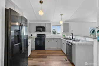 Stainless appliances.