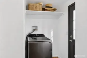 Washer and dryer are included with the home.