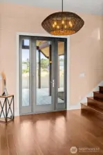 Designer light fixtures throughout