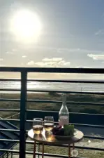 Private deck with ever changing view