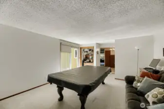 A closet just to the right of the slider.