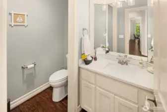 The main level powder room