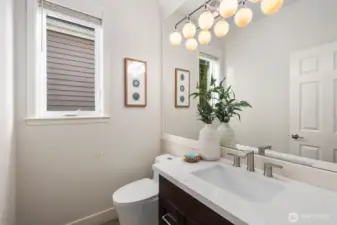 Powder room downstairs.