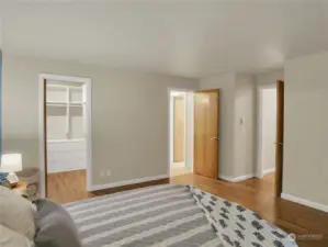 Walk in closet and huge bath in Primary suite.