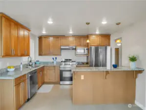 Spacious and functional kitchen.