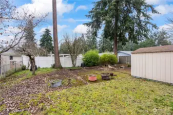 Backyard w/Shed.