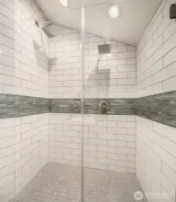 Hallway bathroom shower