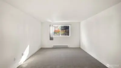 Sizable guest bedroom.