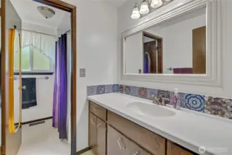 Main level full bath.