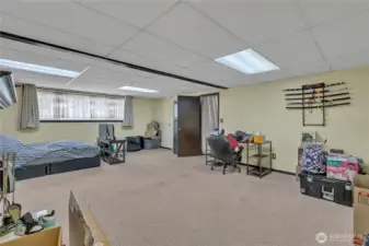 Lower level family room converted to bedroom.