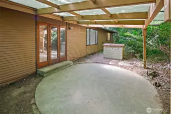 Rear patio.