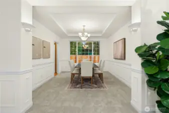 Beautiful tray ceilings w/crown molding