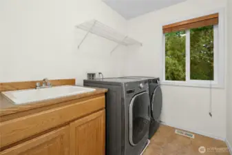 Separate Utility Rm upstairs--appliances stay!
