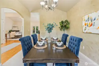 Separate space but open to great room and kitchen