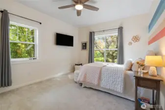 Bedrooms 2 and 3 are on opposite side of home from the primary