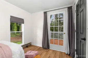 2nd bedroom upstairs with balcony access