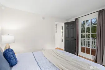 3rd bedroom upstairs with balcony access