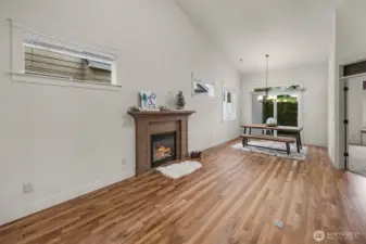 Vaulted-Gas Fireplace