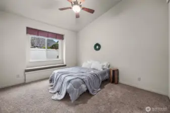 Primary Bedroom-Vaulted, ceiling fan