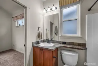 Primary 2 attached bathroom with hall or bedroom entrance