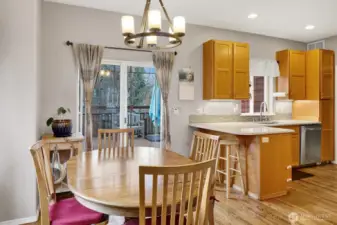 flows to the back deck