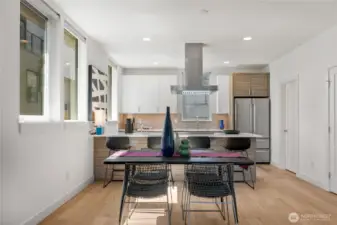 Spacious dining area.