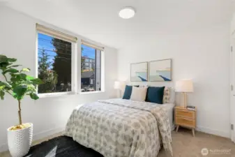 One of two guest suites on the lower level.