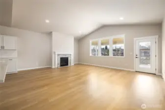 The great room of the actual home.