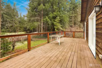 Upstairs Deck off bedroom.