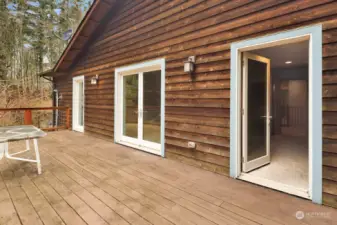 Upstairs deck off bedroom.