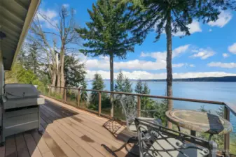 Watch visiting Gray Whales, Orcas and eagles from the privacy of your own deck.