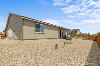 This is the low maintenance part but if you need some grass, the east side of the home is a level grassy yard area!