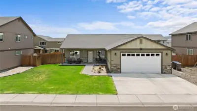Large 2 car garage and large parking pad for a lot of off street parking.