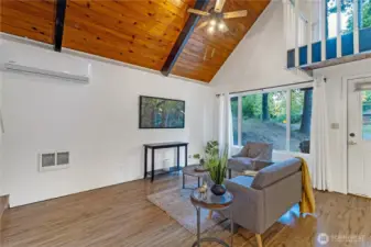 Updated with a mini split to provide efficient year-round heating and cooling