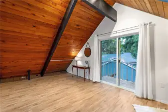 Second balcony off of the loft at the rear of the home
