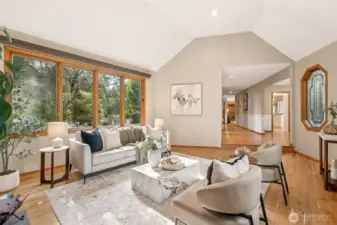 Rich hardwood floors and woodwrpped windows attest to the quality of the home's construction and owner's care and maintenance of the home.