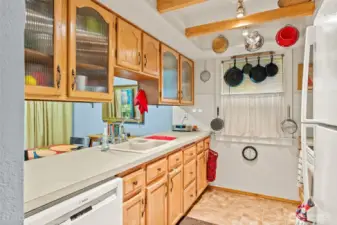 Kitchen with lots of storage.