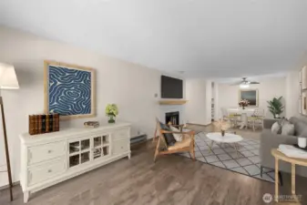 Living Rm Dining area, Digitally staged