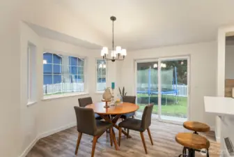 Spacious living and dining rooms offer versatility for your design choices.