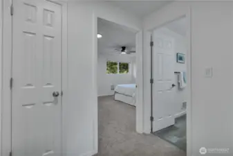Linen closet on the landing upstairs.