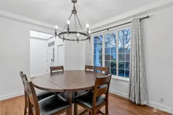 Intimate formal dining room adjacent to the kitchen