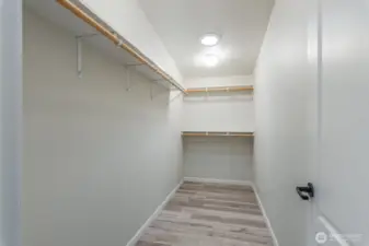 primary bedroom closet with solatube