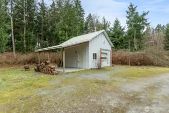 Garage with room for shop and carport