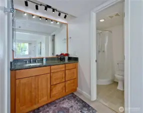 Primary Bath w/ Separate Toilet Room and 3/4 Bath