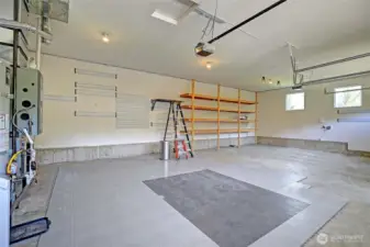 Generous 3 car garage