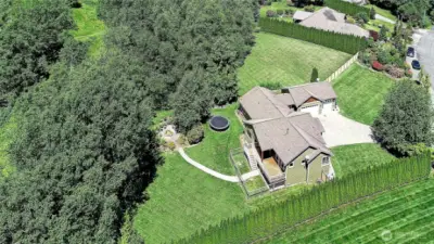 Large backyard with tons of space and privacy