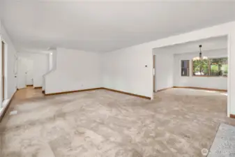 Living room looking into dining room